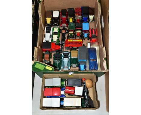 A QUANTITY OF UNBOXED AND ASSORTED MATCHBOX 'MODELS OF YESTERYEAR' DIECAST VEHICLES, mainly 1980's issues, majority in lightl