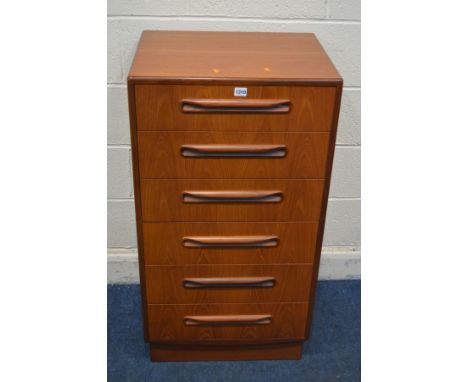 A G PLAN FRESCO CHEST OF SIX DRAWERS, width 56cm x depth 45cm x height 104cm
