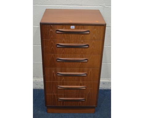 A G PLAN FRESCO CHEST OF SIX DRAWERS, width 56cm x depth 45cm x height 104cm