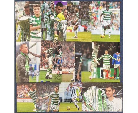 Football Celtic collection 19 signed 12x8 inch colour photos include some great names such as Charlie Nicholas, John Hartson,