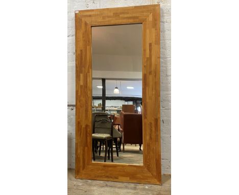A large contemporary upright wall mirror, 199cm x 100cm