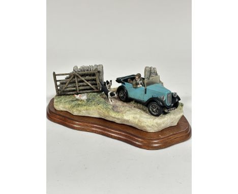A Border Fine Arts composition group B0444, The Chase, 1999 James Herriot EEGG Ltd, complete with original hardwood stand, Fi