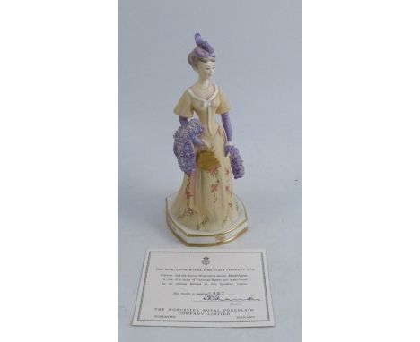 A Royal Worcester limited edition figure, Madelaine, from the Victorian Figures series, modelled by Van Ruyckevelt, with cert