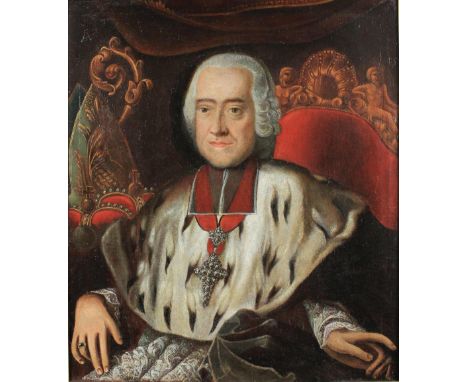 Unbekannter Künstler, Portrait des Clemens Wenzeslaus von Sachsen, 18. Jh., Öl a. Lwd., Maße: 65 x 75 cm, gerahmt, doubliert.