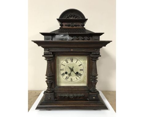 A Victorian mahogany Junghans bracket clock