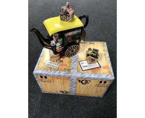 A boxed Ringtons Limited Edition teapot "The Tea Merchant" no 227 of 17500 with sugar basin 