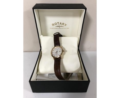 A boxed Rotary wristwatch