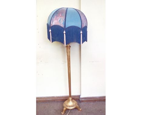 Early 20th century gilt-wood standard lamp