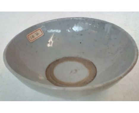 Ming Dynasty celadon glazed rice bowl (with museum ticket nuber SB76), height 6.5cm diameter 15.5cm 