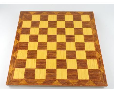 A 20th century match-stick chessboard, 40 x 40cm.