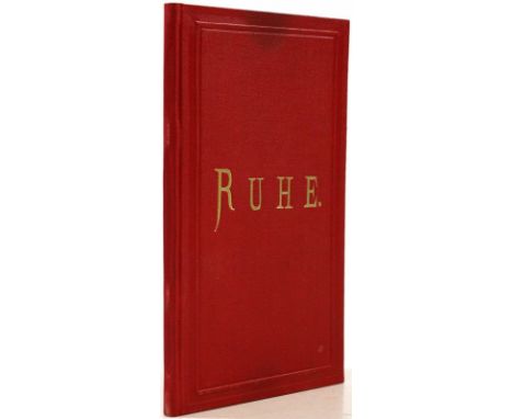Stuttgart.: Statuten der Gesellschaft "Ruhe" in Stuttgart. Gegründet am 20. Dezember 1883. 60 num. S., mit zahlr. hs. Eintr. 