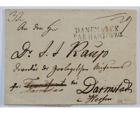 Reinhardt, Johannes Theodor,: dänischer Zoologe, Professor an der Universität Kopenhagen (1816-1882). Eh. Brief mit Unterschr