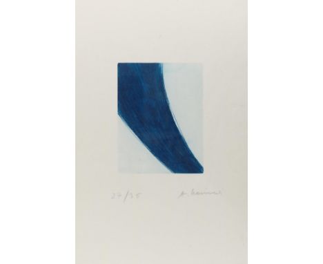 Rainer, Arnulf: (1929 Baden bei Wien). Die Woge. Farbradierung auf Bütten, 1988. 20 x 15,8 cm, Blgr. ca. 50 x 33 cm. Unt. re.