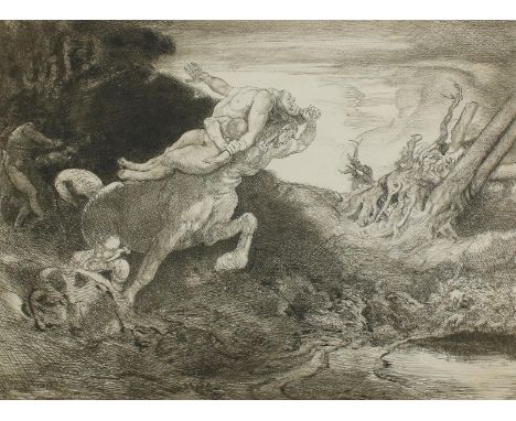 Jettmar, Rudolf: (1869 Zawodzie/Polen - Wien 1939). 2 Bll. Radierungen. ╔Der gefesselte Prometheus╗ (liegende Figur). 1907. 2
