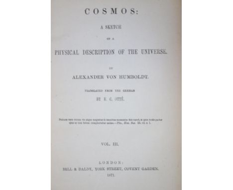 Humboldt,A.v.: Cosmos: a sketch of a physical description of the universe. Translated from the German by E.C.Otte (and W.S.Da