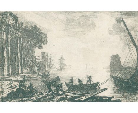 Lorrain, Claude (d.i. Claude Gellée,: 1600 Champagne - Rom 1683). Le Soleil levant (Die aufgehende Sonne). Radierung aus: A C