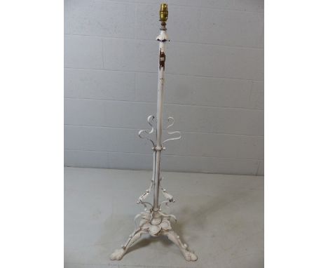 Metal ornate standard lamp stand