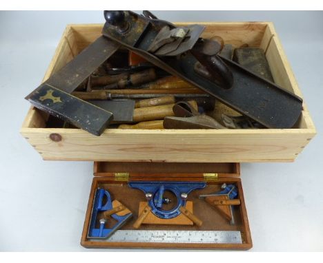 Collection of Vintage woodworking tools to include Planes, Chisels etc