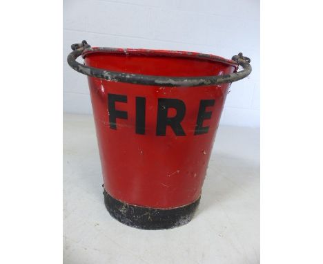 Vintage metal fire bucket