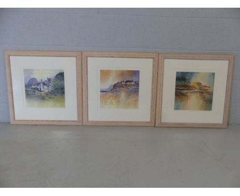 Three limited edition prints by local artist PETER WOOD:  Harpford Village near Newton Poppleford 43/750, Sidmouth 10/750 and