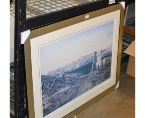 LARGE FRAMED PRINT - EDINBURGH SCENE     