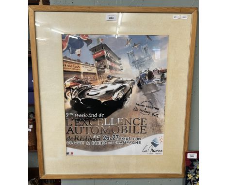L'Excellence automobile framed poster - IS 39cm x 47cm 