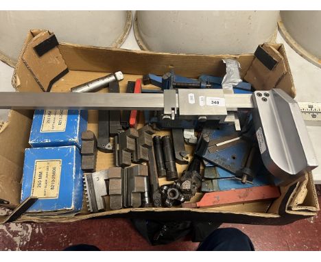 Collection of lathe &amp; milling tools &amp; cutters together with a height gauge 
