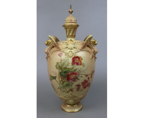 Royal Worcester blush ivory vase - Approx H: 41cm 