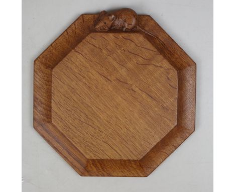 Robert Mouseman Thompson oak teapot stand 