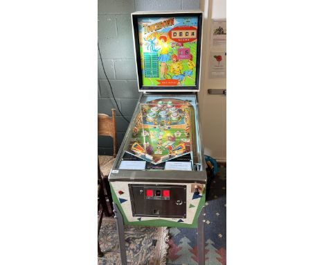 Touchdown by Williams pinball machine (with original glass and paint) - 1967 in good working order with key - Approx W: 58 D: