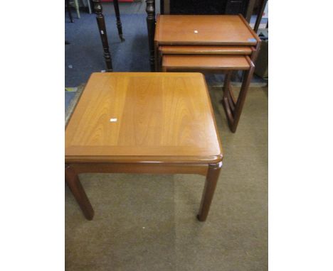 A Nathan teak lamp table, together with a G-Plan nest of tables Location: A1 