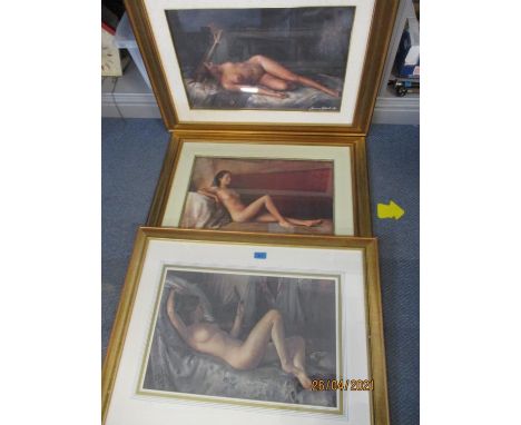 Romano Stefanelli - 'Model with a Hand Mirror' a nude and 'Midsummer Nights Dream' limited edition print, framed and glazed L