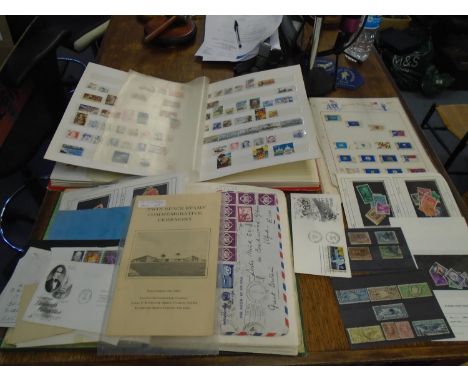 USA stamps - an album of various American stamps, along with a Lancaster album of United Nations stamps and First Day covers,
