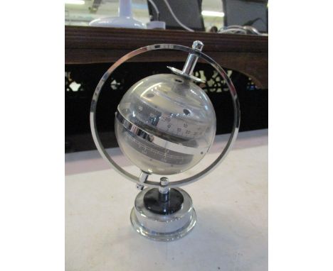 A vintage West German chrome globe form barometerLocation: 5:2 