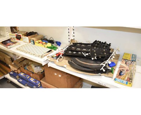 A small quantity of Scalextric to include vehicles, track, etc. 
