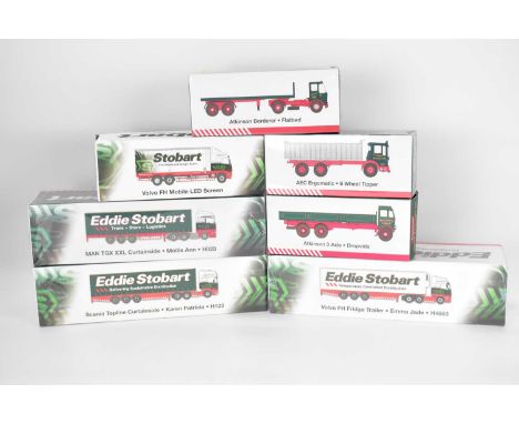 EDDIE STOBART LTD; seven scale diecast models comprising five shrink wrapped examples, Emma Jade H4663, Karen Patricia H123, 