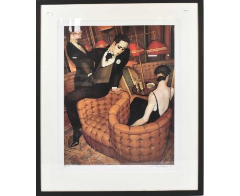 UNATTRIBUTED; an indistinctly signed limited edition coloured print no. 165/300, 60 x 43cm, framed and glazed.