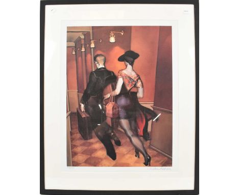 UNATTRIBUTED; a signed limited edition coloured print no. 176/300, 60 x 44cm, framed and glazed.