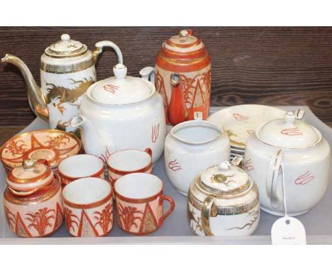 COLLECTION OF 1930s & JAPANESE PORCELAIN TEA SERVICES
including a part set of 'Linoge' Superior china, with gilt highlights; 