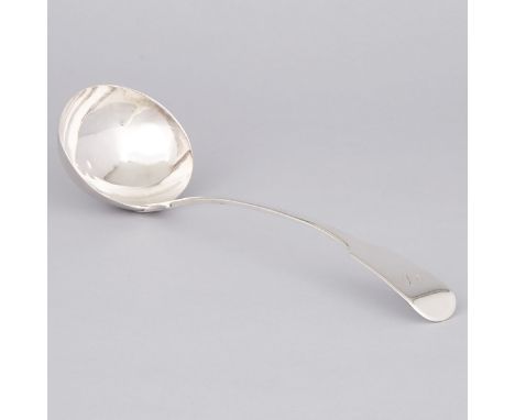 George III Silver Fiddle Pattern Soup Ladle, Thomas Wallis & Jonathan Hayne, London, 1811length 13" — 33 cm., 6.7 oz. — 208 g