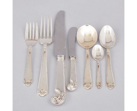 Canadian Silver ‘George II Plain’ Pattern Flatware Service, Henry Birks & Sons, Montreal, Que., 20th centurycomprising fifty-