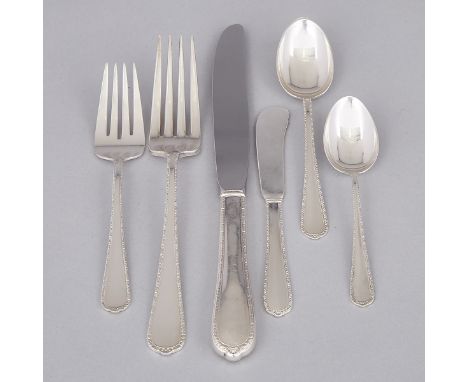 American Silver ‘Pinetree’ Pattern Flatware Service, International Silver Co., Meriden, Ct., 20th centurycomprising fifty-one