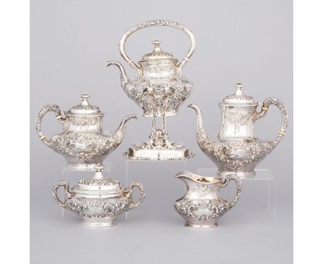 Canadian Silver Tea and Coffee Service, Henry Birks & Sons, Montreal, Que., c.1904-24comprising five pieces, kettle height 11