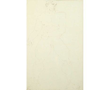 Henri Gaudier-Brzeska (1891-1915) Nude II, circa 1913ink on paper38 x 24.5cmProvenance:With Piccadilly Gallery, London, Septe