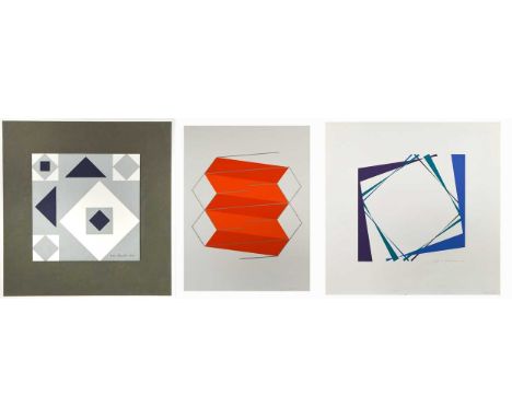 § Enzo Cacciola (1945-) Untitled geometric abstractsigned and dated 'ENZO CACCIOLA 1971' (lower right)silkscreen, unframed32 