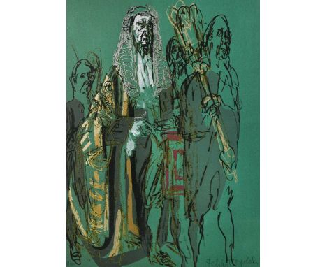 § Feliks Topolski RA (1907-1989) The Lord Chancellors Procession at the Palace of Westminstersigned 'Feliks Topolski' (lower 