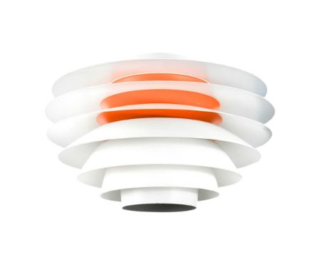 Sven Middleboe for Nordisk Solar or Fog & Mörup, Denmark, a Verona pendant ceiling light,  finished in white and orange 31 x 