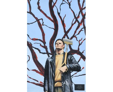 § Andrew Heard (1958-1993) Worker Worship (or David's Dignity) - A portrait of David Robilliard, 1980oil on canvas, unstretch