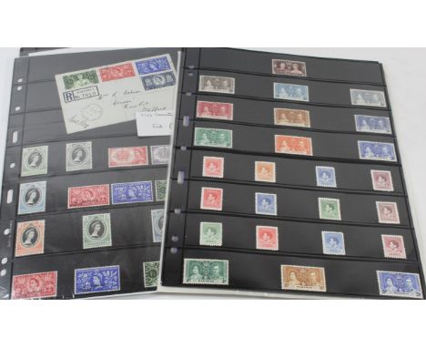 A 1953 Coronation omnibus
Including a first day cover, with a number of Commonwealth examples, 1937 Coronation omnibus, exclu
