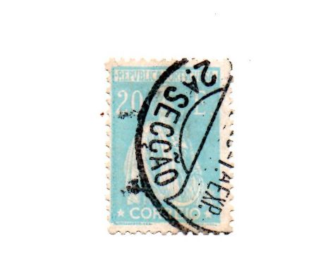 Portugal 1924 Ceres 20E light blue cds, a lovely copy of a scarce hi val SG 577 Cat £300